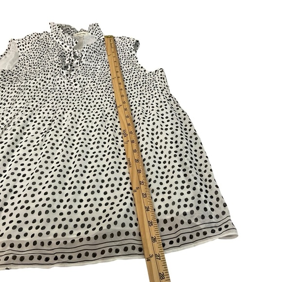 Max Studio White and Black Patterned Blouse - Picture 7 of 9